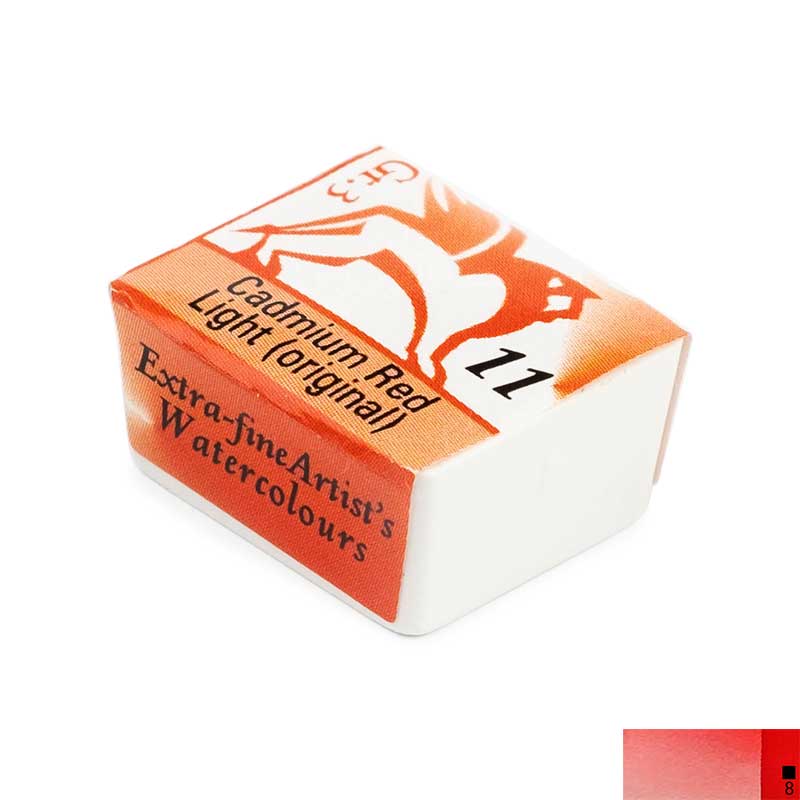 Godeta acuarela extrafina Aquarelle Renesans, 11 Cadmium red pale