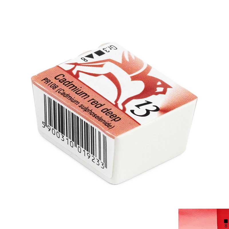 Godeta acuarela extrafina Aquarelle Renesans, 13 Cadmium red deep