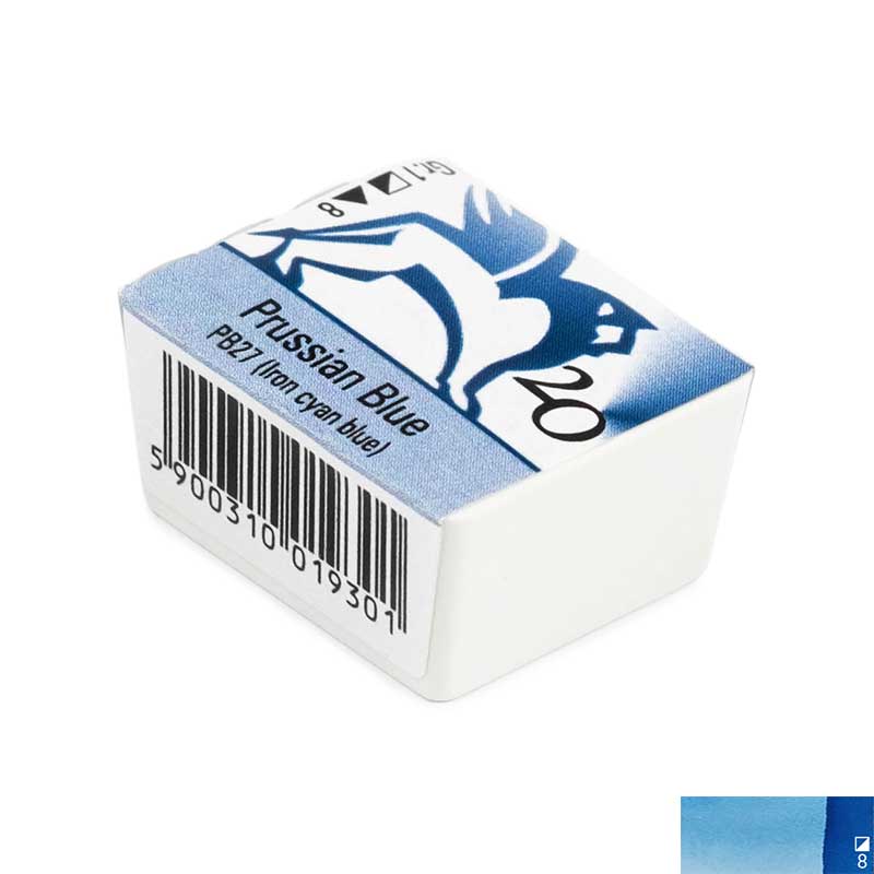 Godeta acuarela extrafina Aquarelle Renesans, 20 Prussian blue