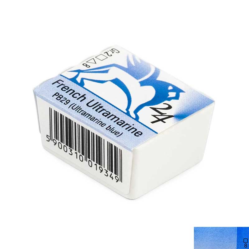 Godeta acuarela extrafina Aquarelle Renesans, 24 Ultramarine