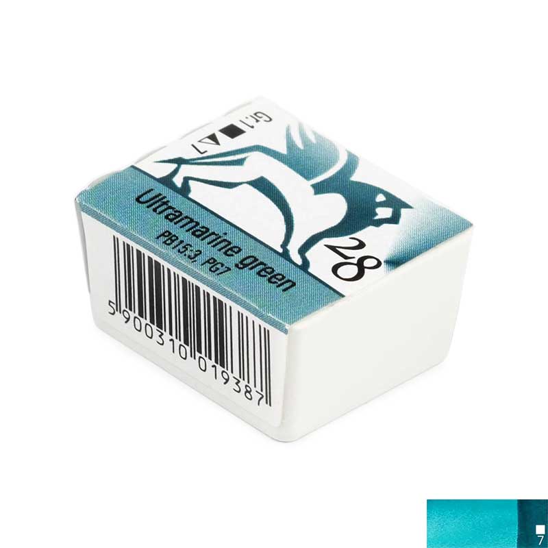 Godeta acuarela extrafina Aquarelle Renesans, 28 Ultramarine green