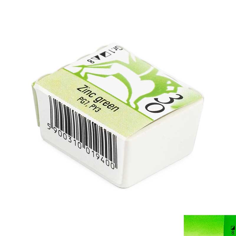 Godeta acuarela extrafina Aquarelle Renesans, 30 Zinc green