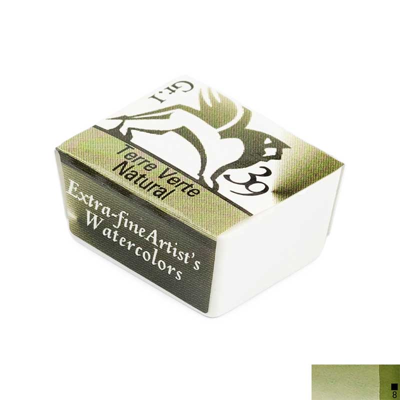 Godeta acuarela extrafina Aquarelle Renesans, 39 Green earth natural