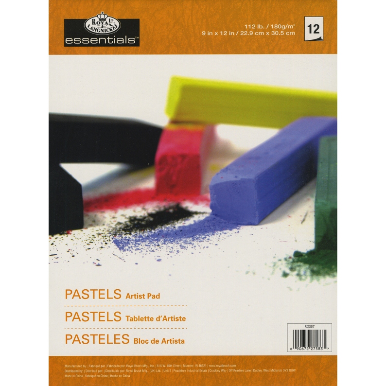 Bloc pentru pastel Royal Langnickel, RD357, 180g, 12 coli, 22.9 x 30.5 cm