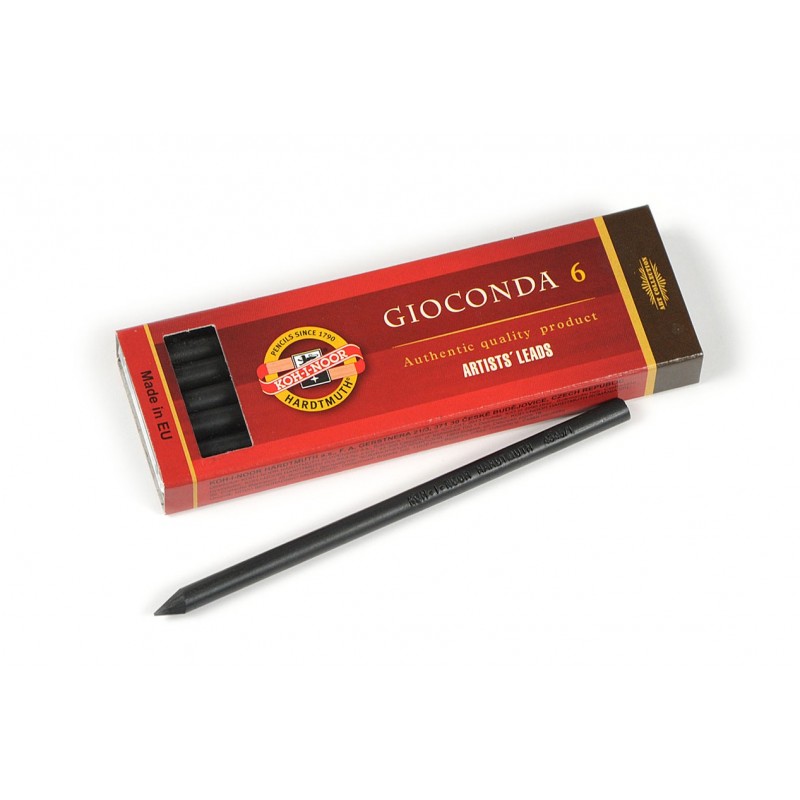 Set 6 mine grafit pentru desen, Gioconda Negro, Koh-I-Noor