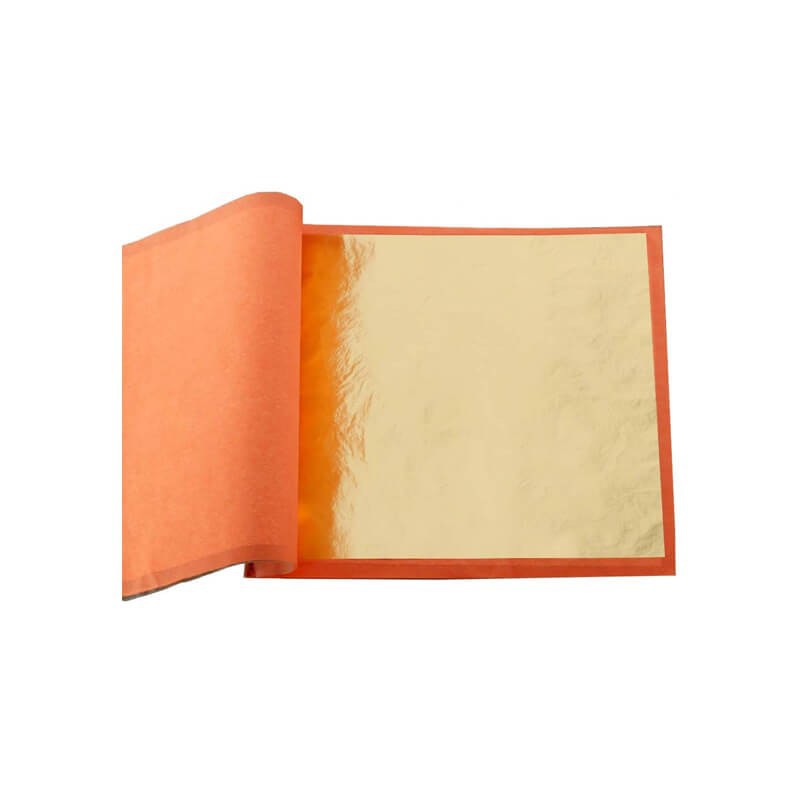 Foita schlagmetal aur cu transfer 14x14 cm, 25 foite, Divolo