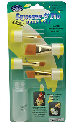 Set 4 pensule angulare cu rezervor Squeeze & Flo™