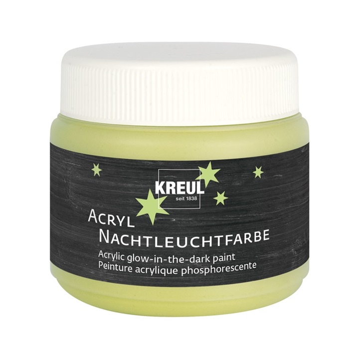 Culoare acrilica Glow in the Dark, 150 ml, Kreul