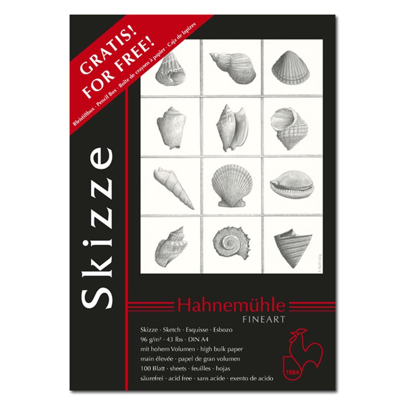 Set 2 blocuri pentru schite si desen A4, 100 coli, 96g + 1 trusa creioane grafit Hahnemühle (2) Set 2 blocuri pentru schite si desen A4, 100 coli, 96g + 1 trusa creioane grafit Hahnemühle
