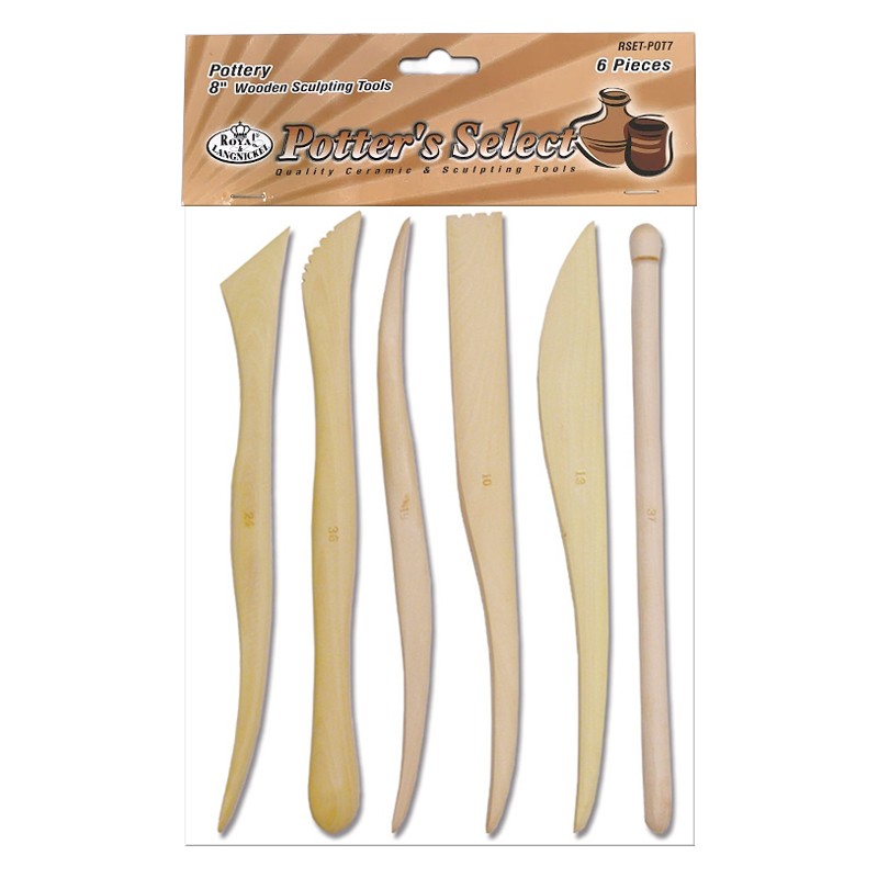 Set 6 ebosoare lemn, 20cm, Royal & Langnickel