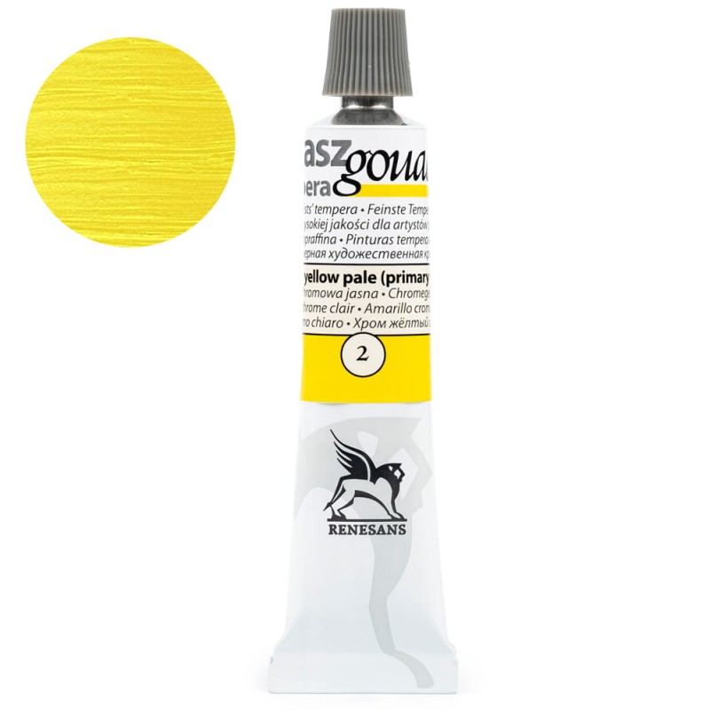 Culori guase extrafine, Renesans, 20ml, 02 Chrome Yellow Pale
