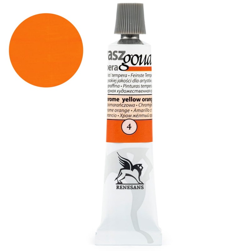 Culori guase extrafine, Renesans, 20ml, 04 Chrome Yellow Orange