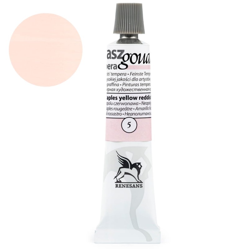 Culori guase extrafine, Renesans, 20ml, 05 Naples Yellow Reddish