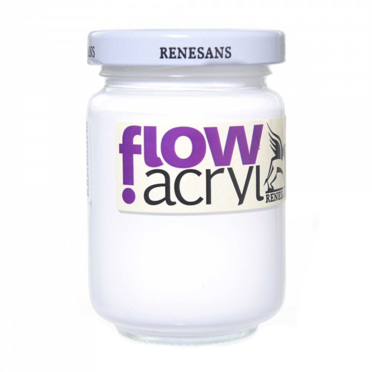 Culori vinilice Flow acryl Renesans, 125ml, 01 Titanium White