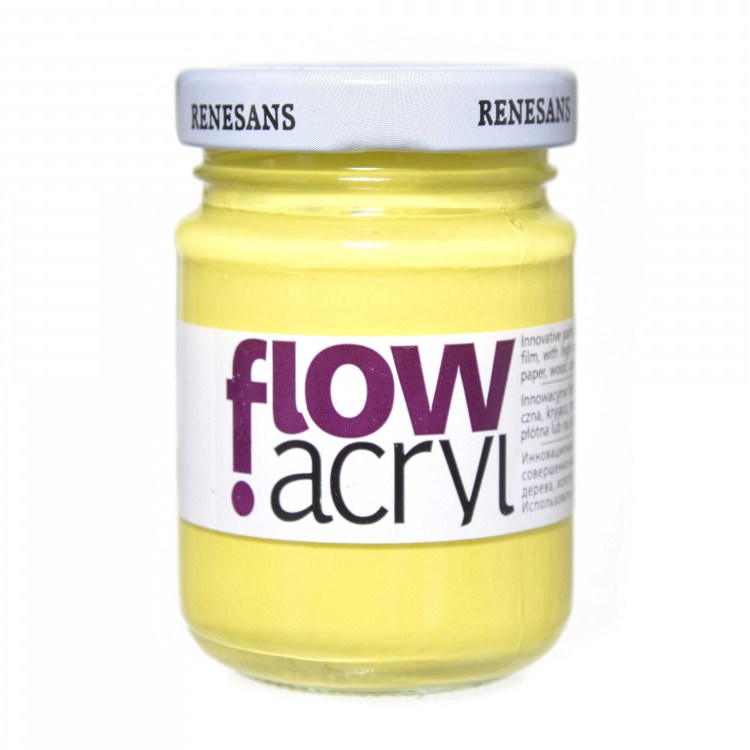 Culori vinilice Flow acryl Renesans, 125ml, 04 Lemon Yellow