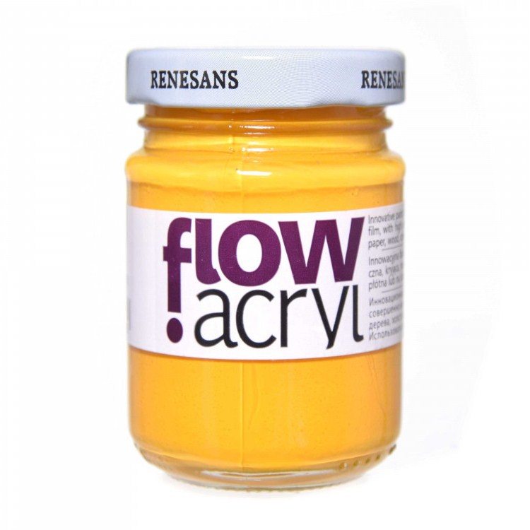 Culori vinilice Flow acryl Renesans, 125ml, 06 Deep Yellow