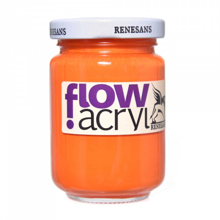 Culori vinilice Flow acryl Renesans, 125ml, 07 Orange Yellow