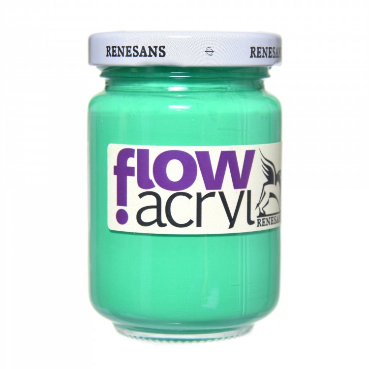 Culori vinilice Flow acryl Renesans, 125ml, 19 Brilliant Green