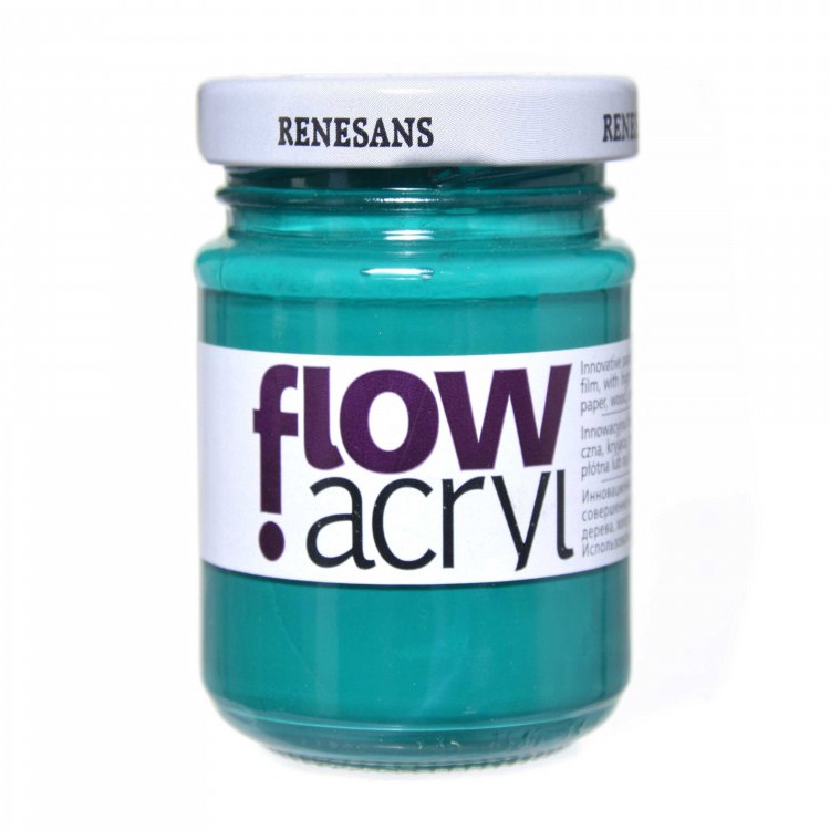 Culori vinilice Flow acryl Renesans, 125ml, 20 Phthalo Green