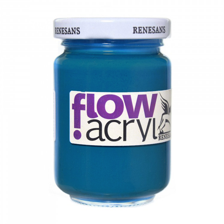 Culori vinilice Flow acryl Renesans, 125ml, 28 Turquoise