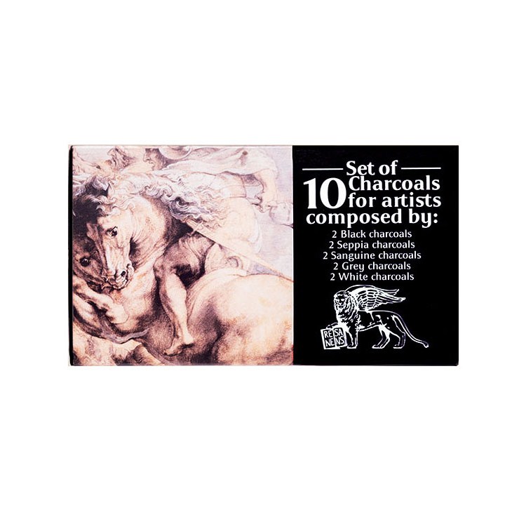 Set carbune presat, mix 5 culori, Renesans