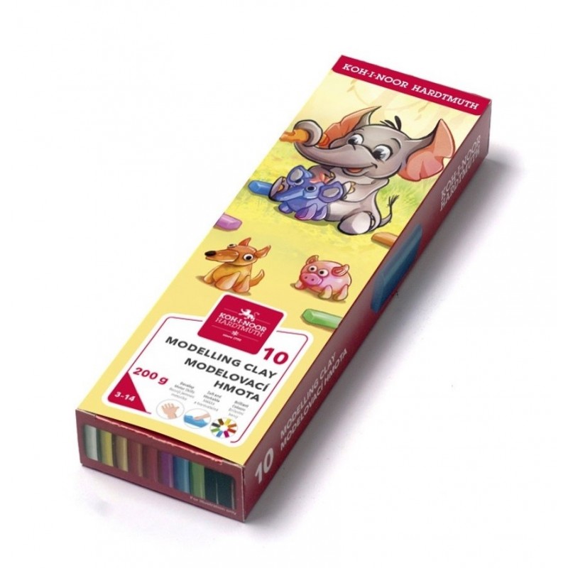 Plastilina 10 culori cutie carton 200g ELEFANT