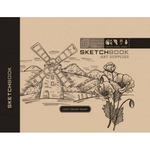Sketchbook Mandarin Kraft 100g, 36 coli, format A6