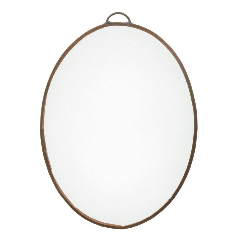 Sticla ovala, inramata cu banda cupru, Pentart