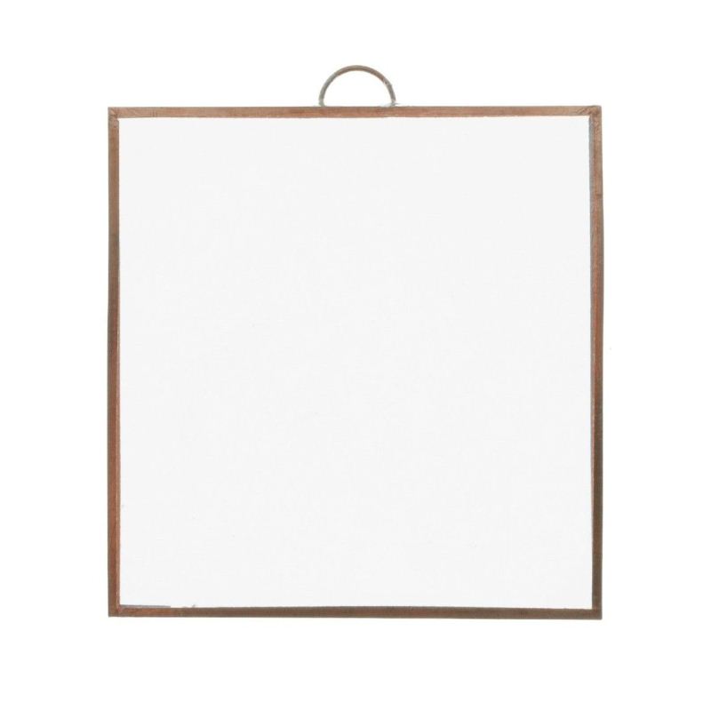 Sticla patrata, inramata cu banda cupru, Pentart