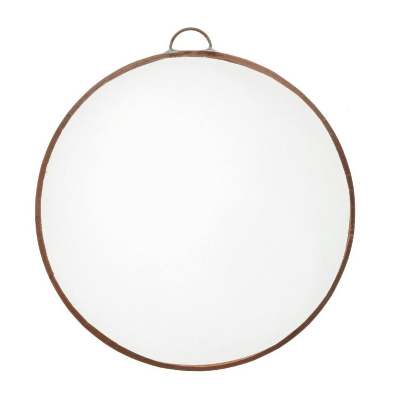 Sticla rotunda, inramata cu banda cupru, Pentart