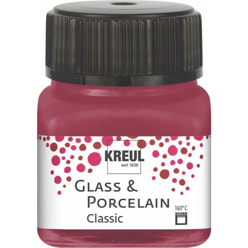 Vopsea pentru sticla si portelan, C. Kreul, 20ml, Granat Red
