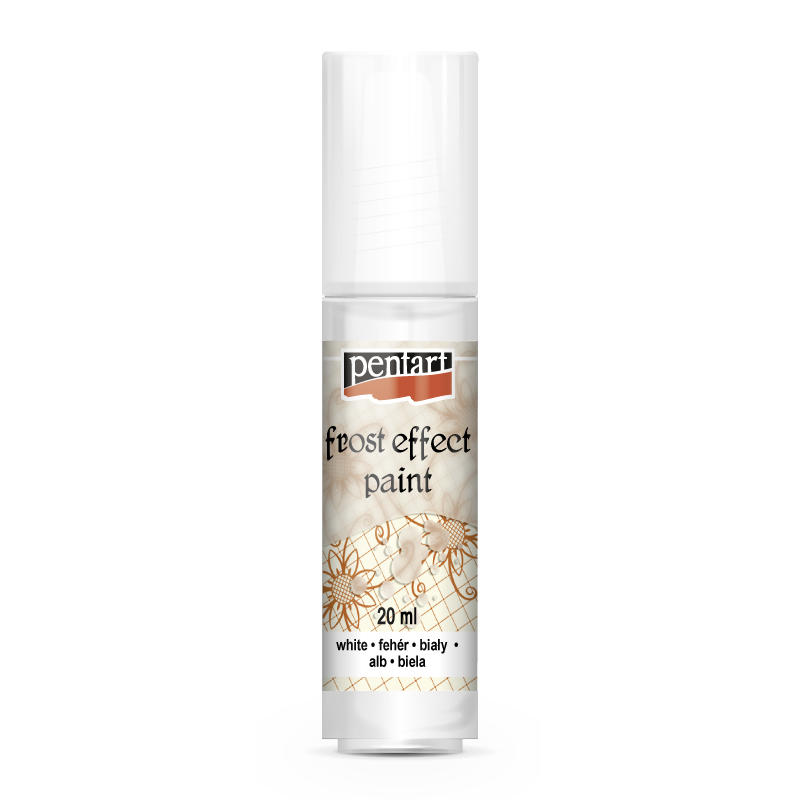 Vopsea satinare sticla (efect gheata), Pentart, 20 ml - Alb