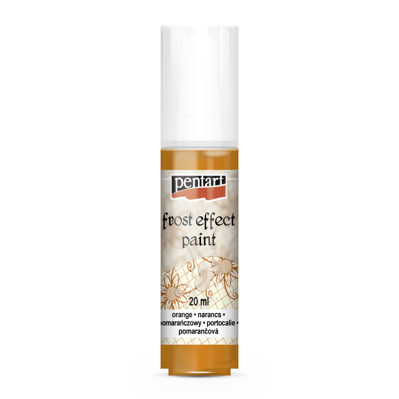Vopsea satinare sticla (efect gheata), Pentart, 20 ml - Portocaliu