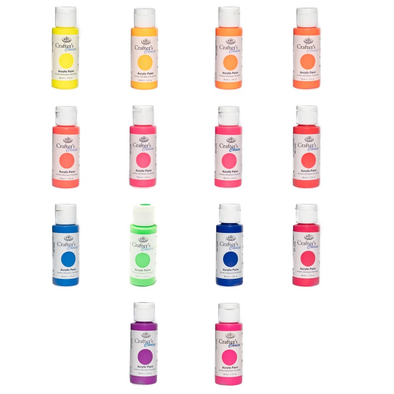 et 14 Culori acrilice Royal Crafter's Choice Fluorescent 59ml