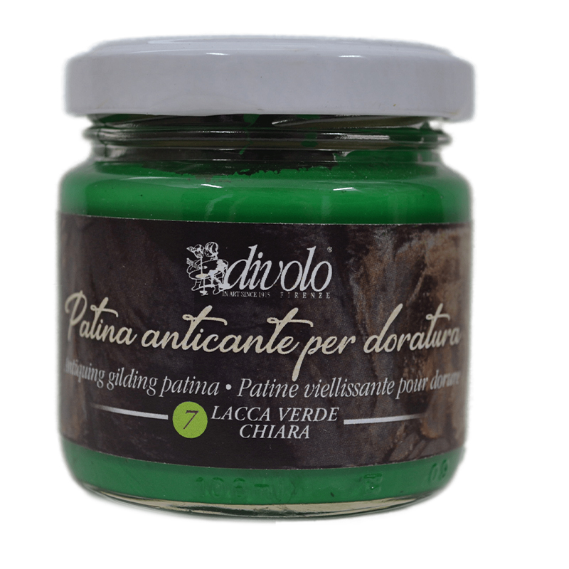 Patina antichizare, pe baza de ulei, Divolo 80 ml, Lacca Verde Chiara