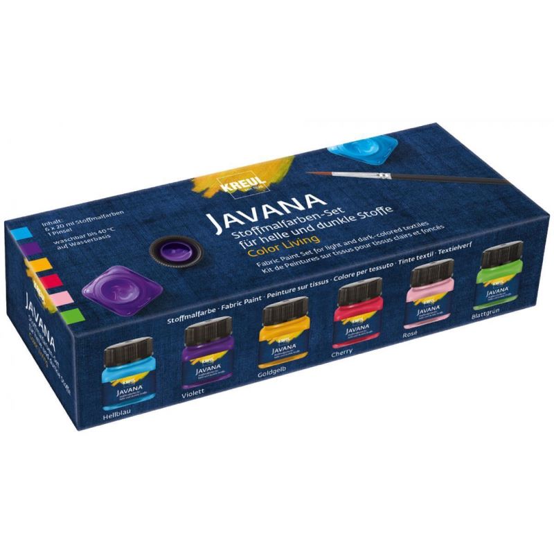 Set 6 x 20ml culori textile, Javana C. Kreul, Color Living