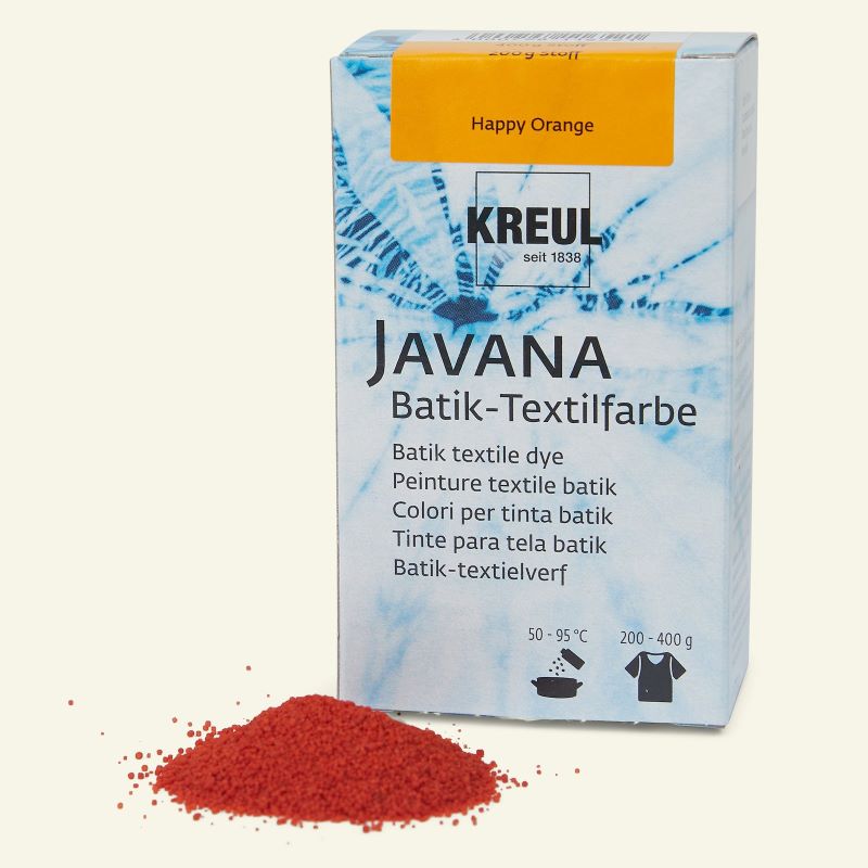 Vopsea pulbere pentru textile, Javana Batik C. Kreul, 70 g - Happy Orange