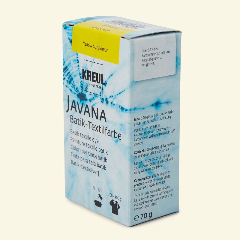 Vopsea pulbere pentru textile, Javana Batik C. Kreul, 70 g - Yellow Sunflower (2) Vopsea pulbere pentru textile, Javana Batik C. Kreul, 70 g - Yellow Sunflower