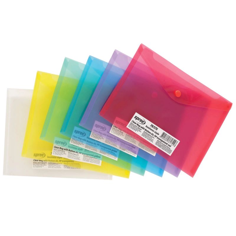 Mapa plastic A5, cu capsa si clapeta in V