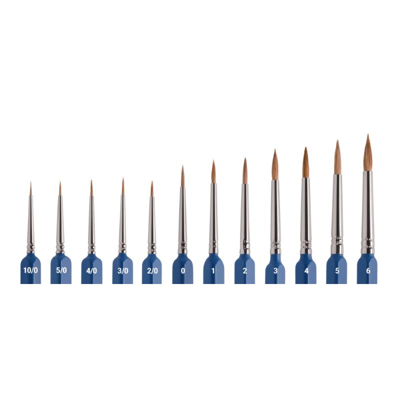 Pensula rotunda, fir natural Kolinsky, Renesans