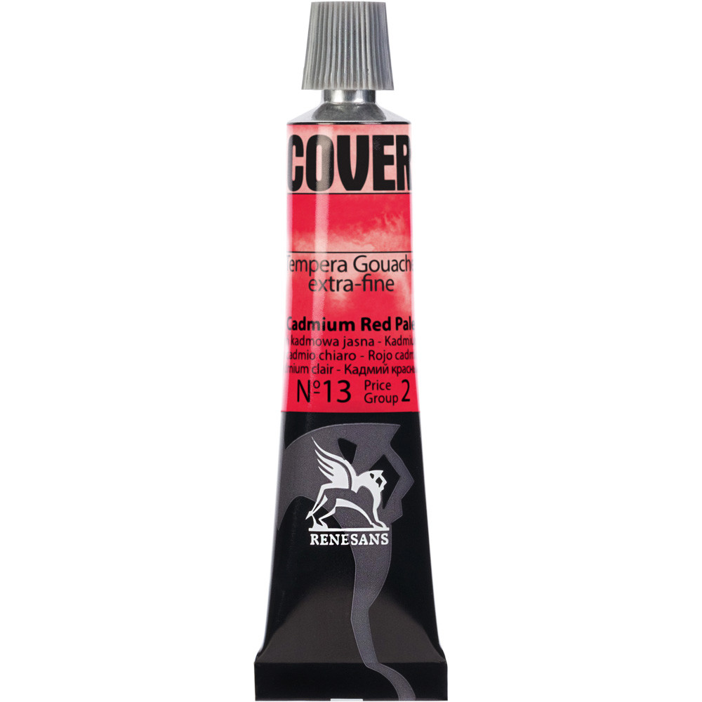 Culori tempera Cover Renesans 20ml no. 13, Cadmium red pale