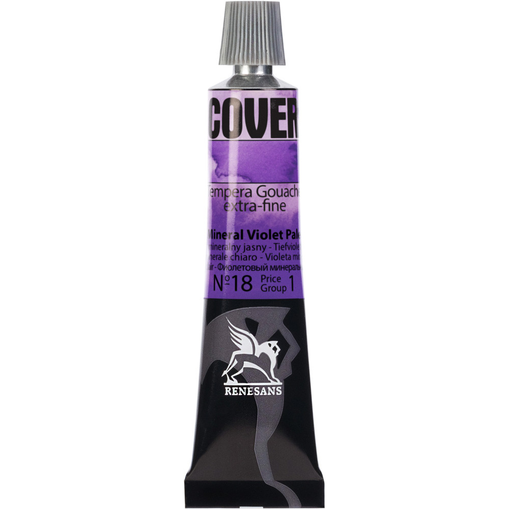 Culori tempera Cover Renesans 20ml no. 18, Mineral violet pale