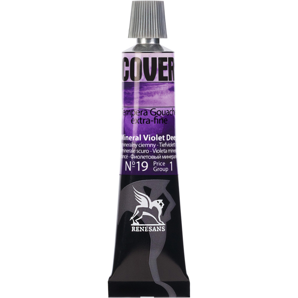 Culori tempera Cover Renesans 20ml no. 19, Mineral violet deep