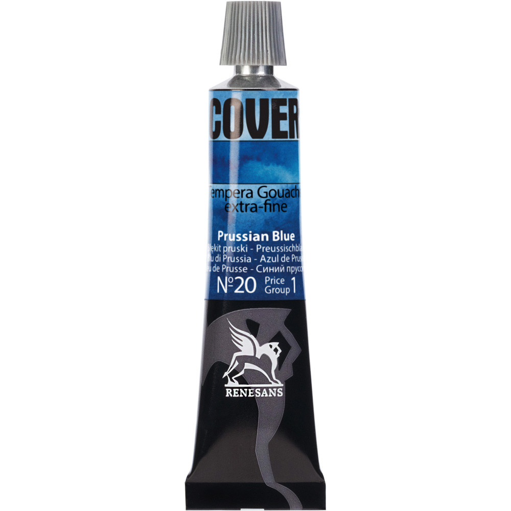 Culori tempera Cover Renesans 20ml no. 20, Prussian blue