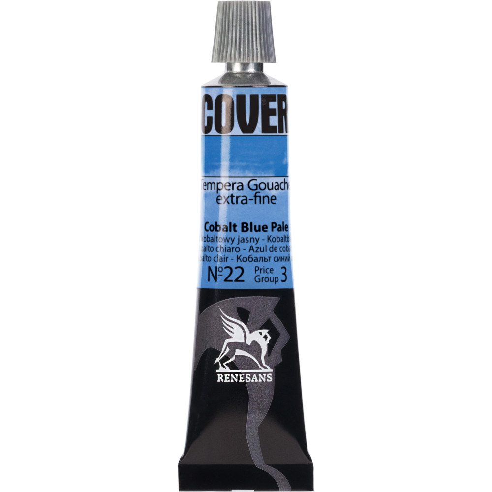 Culori tempera Cover Renesans 20ml no. 22, Cobalt blue pale