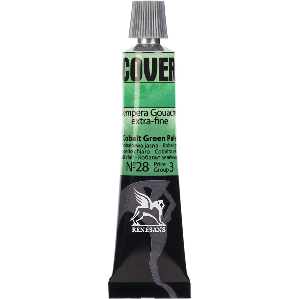 Culori tempera Cover Renesans 20ml no. 28, Cobalt green pale
