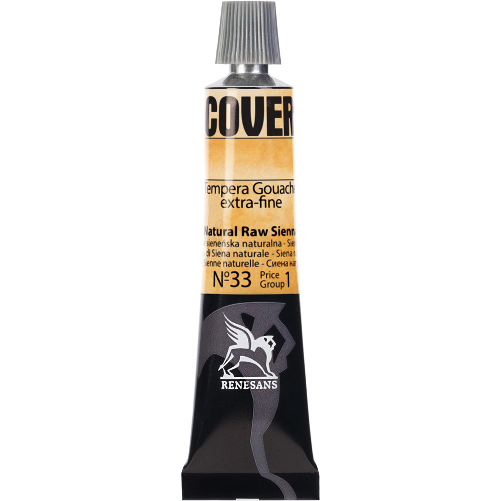 Culori tempera Cover Renesans 20ml no. 33, Natural raw Sienna