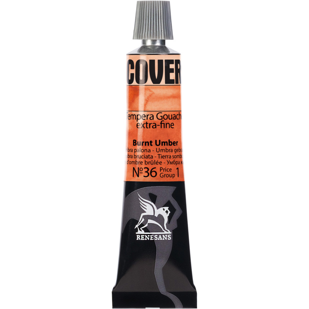 Culori tempera Cover Renesans 20ml no. 36, Burnt Umber