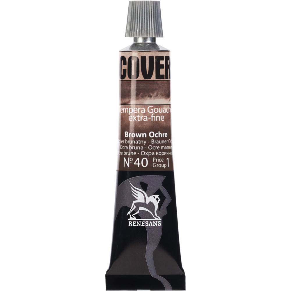 Culori tempera Cover Renesans 20ml no. 40, Brown ochre