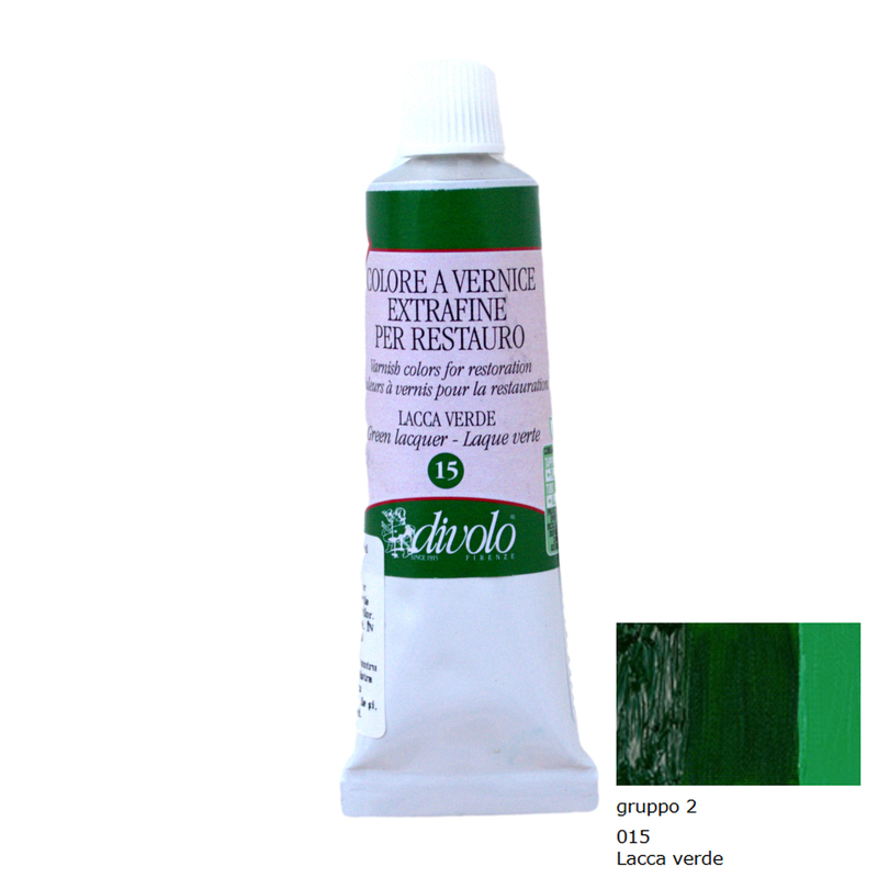 Culori vernis extrafine Divolo 35 ml no. 15, Lacca Verde (2) Culori vernis extrafine Divolo 35 ml no. 15, Lacca Verde